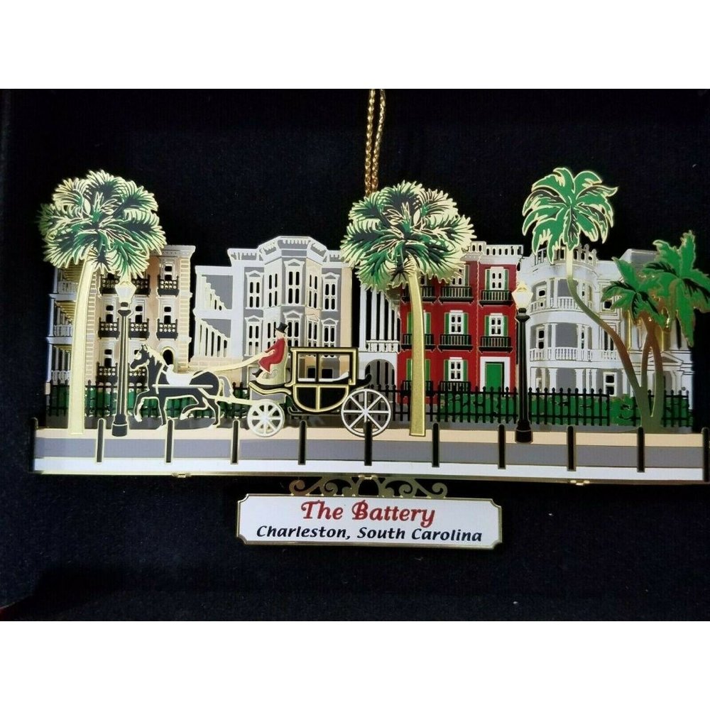 Charleston SC Battery Historic Homes Ornament Brass Nations Treasures Ch…